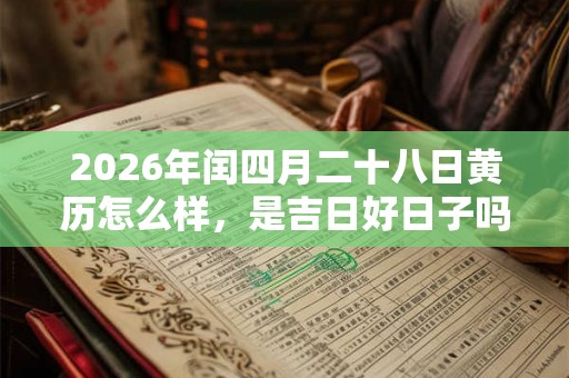 2026年闰四月二十八日黄历怎么样，是吉日好日子吗？