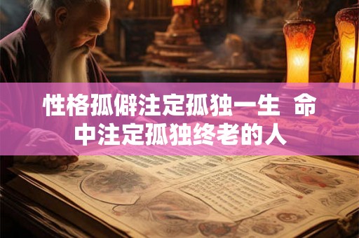 性格孤僻注定孤独一生  命中注定孤独终老的人