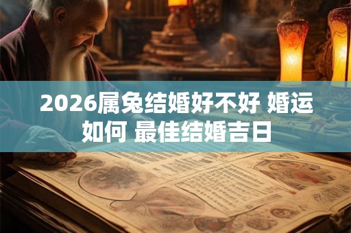 2026属兔结婚好不好 婚运如何 最佳结婚吉日