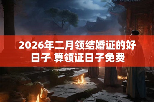 2026年二月领结婚证的好日子 算领证日子免费