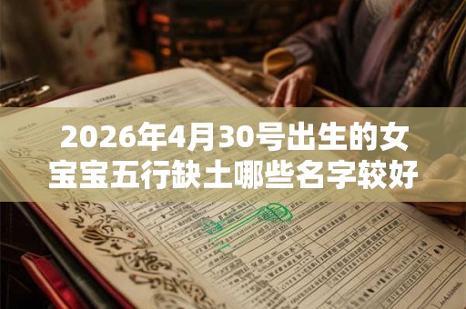 2026年4月30号出生的女宝宝五行缺土哪些名字较好