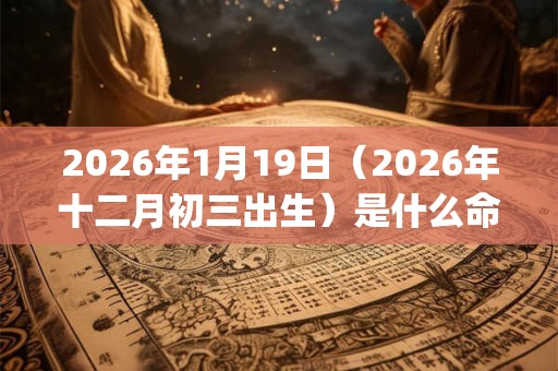 2026年1月19日(2026年十二月初三出生)是什么命_命运如何 2026年1月19日(2026年十二月初三出生)是什么命_命运如何