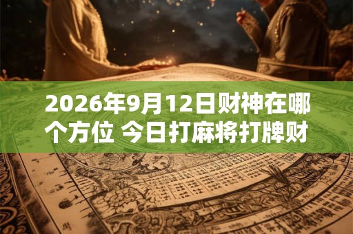 2026年9月12日财神在哪个方位 今日打麻将打牌财运方位 2026年9月12日财神在哪个方位 今日打麻将打牌财运方位