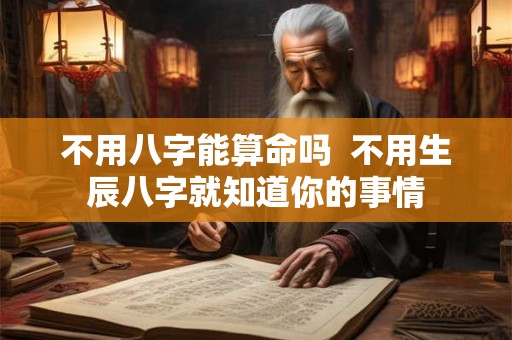 不用八字能算命吗 不用生辰八字就知道你的事情 不用八字能算命吗 不用生辰八字就知道你的事情