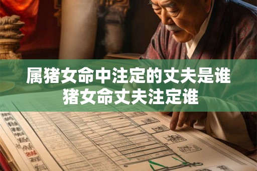 属猪女命中注定的丈夫是谁 猪女命丈夫注定谁