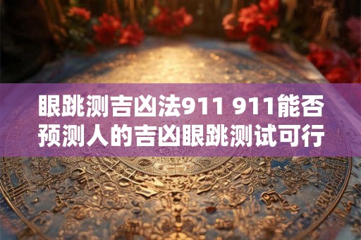 眼跳测吉凶法911 911能否预测人的吉凶眼跳测试可行吗 眼跳测吉凶法911 911能否预测人的吉凶眼跳测试可行吗