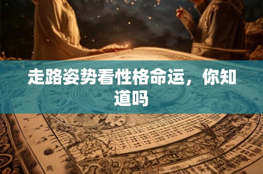 走路姿势看性格命运，你知道吗