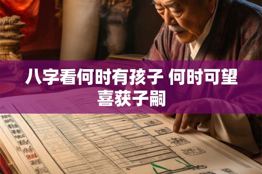 八字看何时有孩子 何时可望喜获子嗣