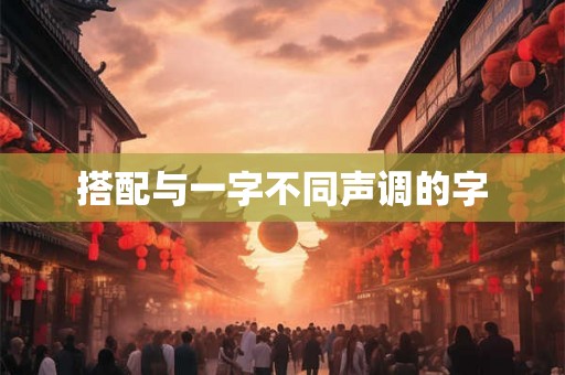 搭配与一字不同声调的字