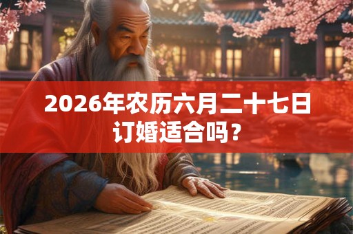 2026年农历六月二十七日订婚适合吗？