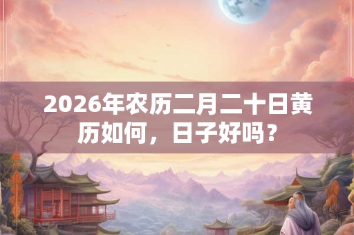 2026年农历二月二十日黄历如何，日子好吗？