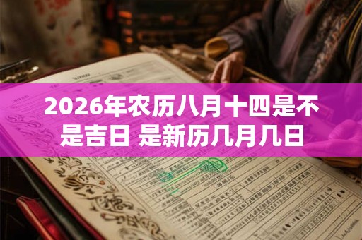2026年农历八月十四是不是吉日 是新历几月几日 2026年农历八月十四是不是吉日 是新历几月几日