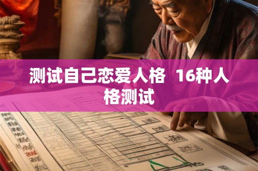 测试自己恋爱人格  16种人格测试