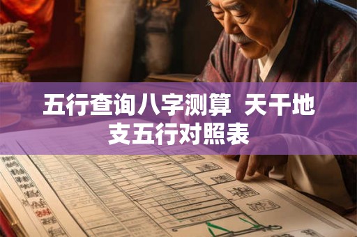 五行查询八字测算 天干地支五行对照表 五行查询八字测算 天干地支五行对照表