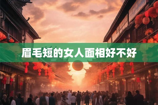 眉毛短的女人面相好不好