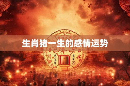 生肖猪一生的感情运势 生肖猪一生的感情运势