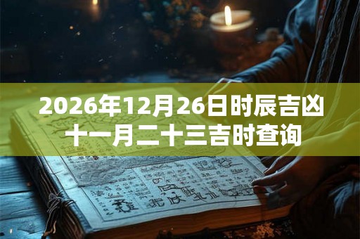 2026年12月26日时辰吉凶 十一月二十三吉时查询