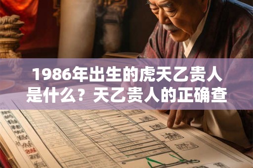 1986年出生的虎天乙贵人是什么？天乙贵人的正确查法？