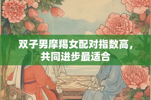 双子男摩羯女配对指数高,共同进步最适合 双子男摩羯女配对指数高,共同进步最适合
