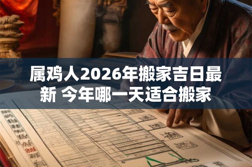 属鸡人2026年搬家吉日最新 今年哪一天适合搬家