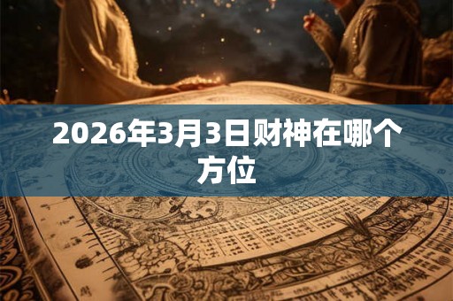 2026年3月3日财神在哪个方位