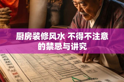 厨房装修风水 不得不注意的禁忌与讲究