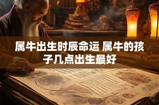 属牛出生时辰命运 属牛的孩子几点出生最好