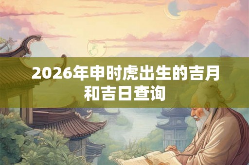 2026年申时虎出生的吉月和吉日查询 2026年申时虎出生的吉月和吉日查询