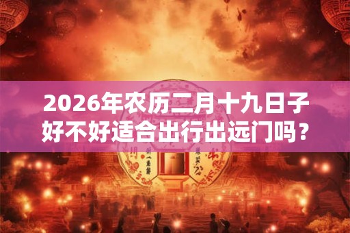 2026年农历二月十九日子好不好适合出行出远门吗？
