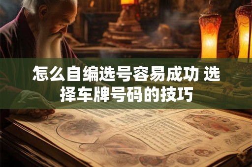 怎么自编选号容易成功 选择车牌号码的技巧