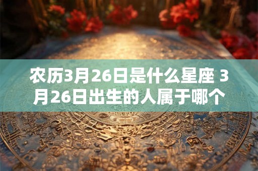 农历3月26日是什么星座 3月26日出生的人属于哪个星座