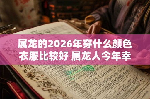 属龙的2026年穿什么颜色衣服比较好 属龙人今年幸运颜色