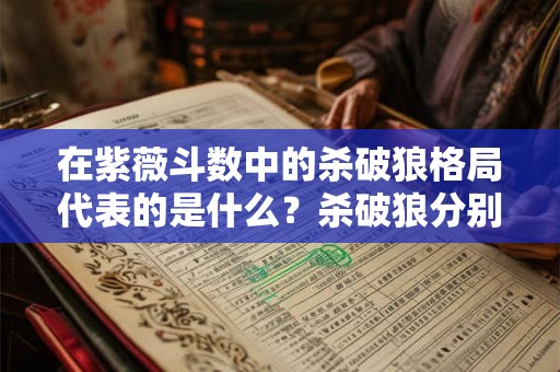 在紫薇斗数中的杀破狼格局代表的是什么？杀破狼分别代表什么？