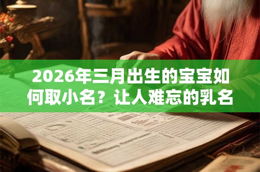 2026年三月出生的宝宝如何取小名？让人难忘的乳名