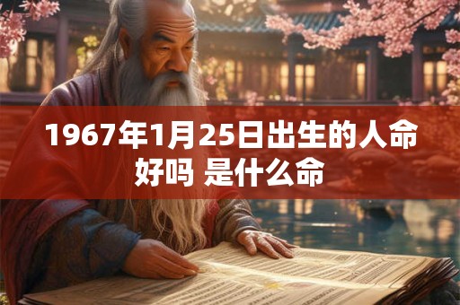 1967年1月25日出生的人命好吗 是什么命