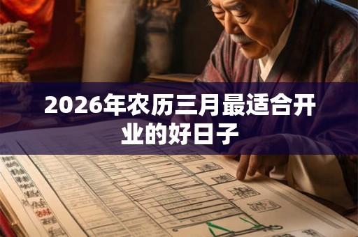 2026年农历三月最适合开业的好日子