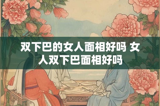双下巴的女人面相好吗 女人双下巴面相好吗 双下巴的女人面相好吗 女人双下巴面相好吗