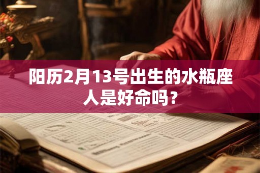 阳历2月13号出生的水瓶座人是好命吗？