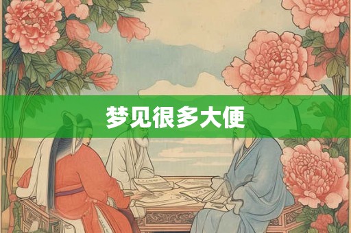 梦见很多大便