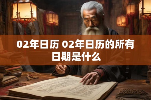 02年日历 02年日历的所有日期是什么