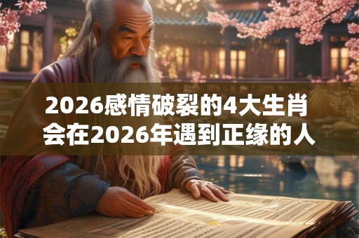 2026感情破裂的4大生肖 会在2026年遇到正缘的人 2026感情破裂的4大生肖 会在2026年遇到正缘的人