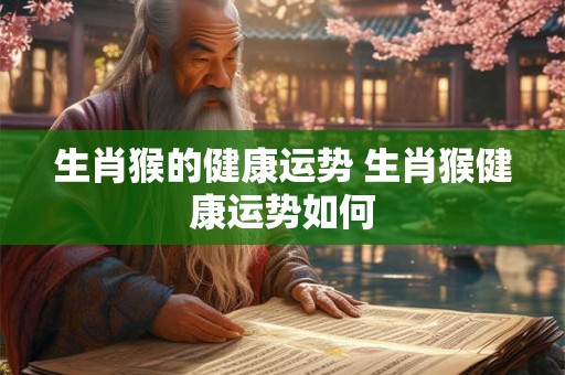 生肖猴的健康运势 生肖猴健康运势如何