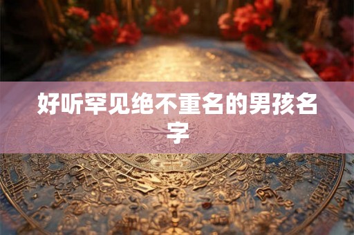 好听罕见绝不重名的男孩名字