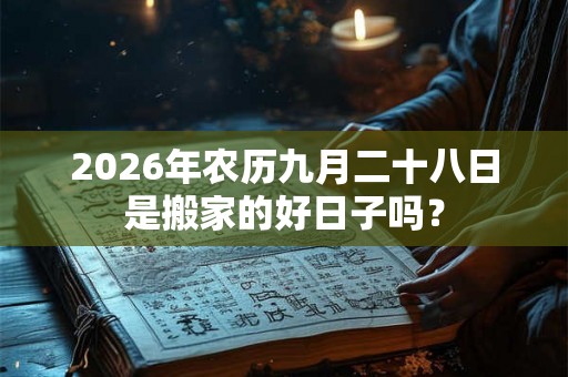 2026年农历九月二十八日是搬家的好日子吗？