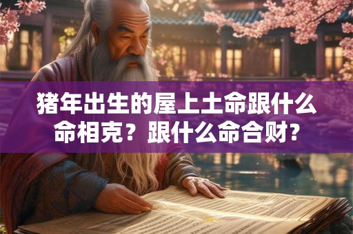 猪年出生的屋上土命跟什么命相克？跟什么命合财？