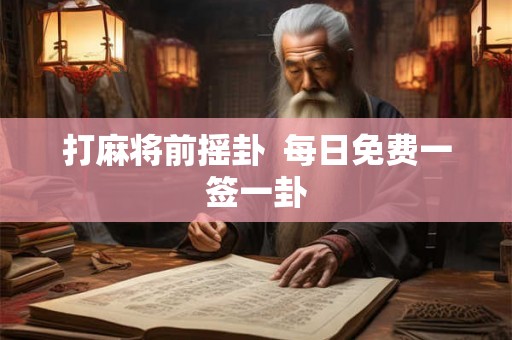 打麻将前摇卦 每日免费一签一卦 打麻将前摇卦 每日免费一签一卦