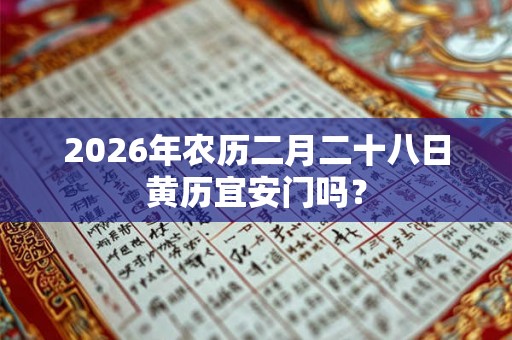2026年农历二月二十八日黄历宜安门吗? 2026年农历二月二十八日黄历宜安门吗?
