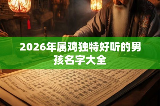 2026年属鸡独特好听的男孩名字大全