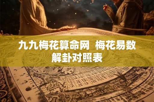 九九梅花算命网  梅花易数解卦对照表