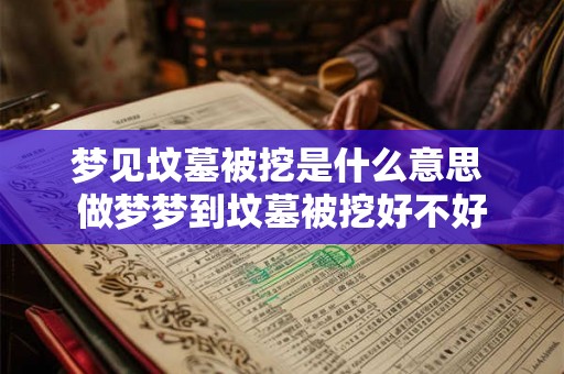 梦见坟墓被挖是什么意思 做梦梦到坟墓被挖好不好